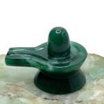 Green Jade Margata Shivlingam - 1.75 Inch ( 82 Gram )
