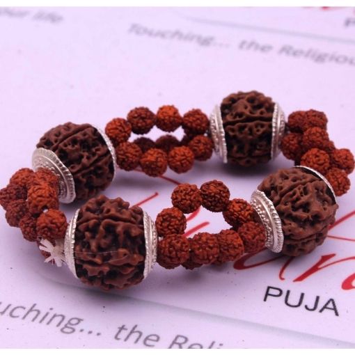 Buy Betterthan Expected 4 Mukhi (Face) Rudraksha Rudraksh Parad beads  Bracelet wrist band Rudraksha Bracelet. Size; Rudraksh 18-20 mm NEPAL beads  at Amazon.in