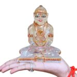 Mahavir swami Sphatik Crystal idol 5.25 Inches