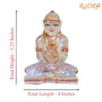 Mahavir swami Sphatik Crystal idol 5.25 Inches
