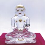 Mahavir swami Sphatik Crystal idol 4.5"
