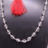 Crystal Sphatik Mala With Silver Capping (54 Beads)