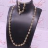 Crystal Mala With Gold Plated Capping 8Mm