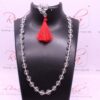 Sphatik Crystal Mala With Silver Capping