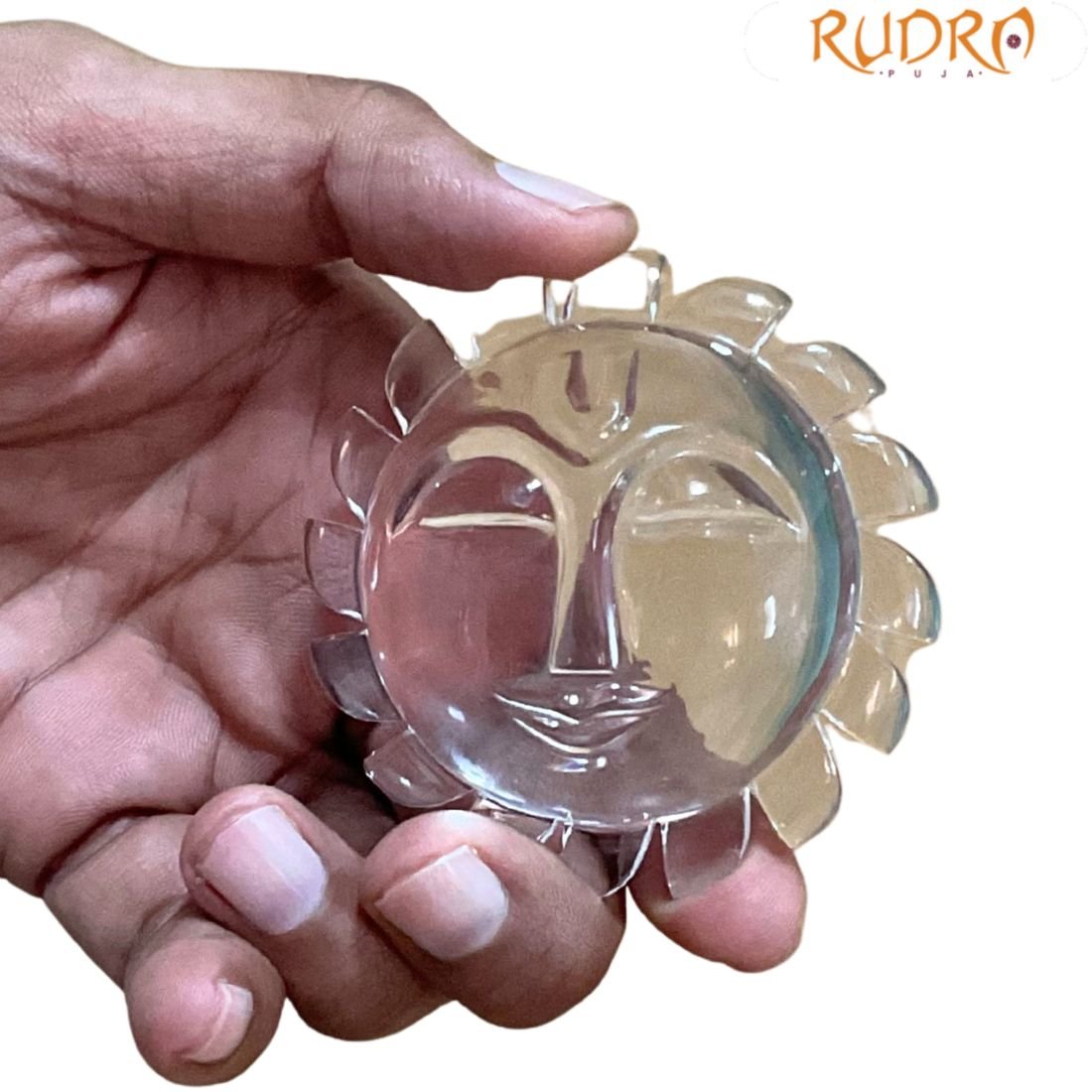 Crystal Sphatik Surya - 3 Inches - ( 115 Gram ) 2 Crystal Sphatik Surya - 3 Inches - ( 115 Gram )