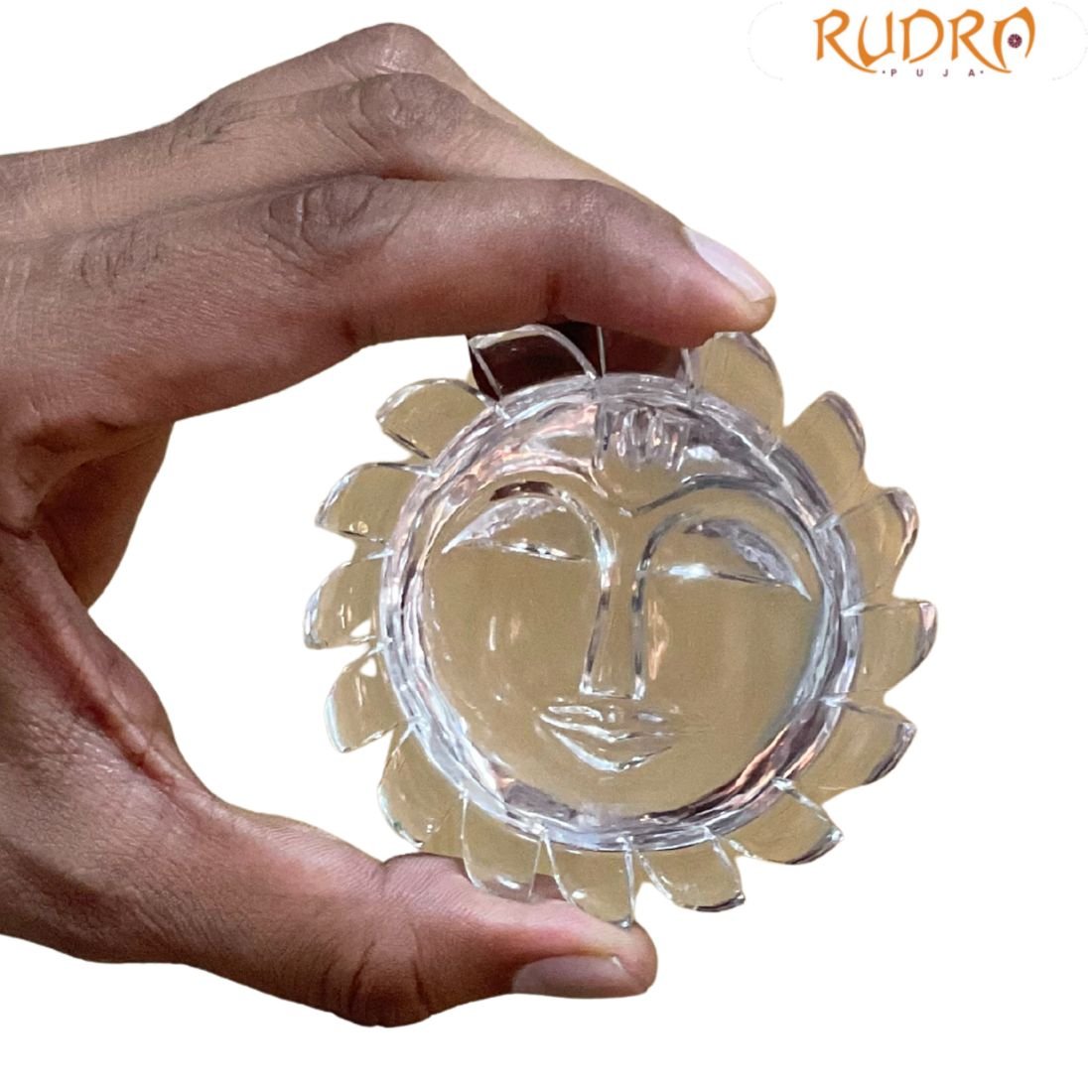 Crystal Sphatik Surya - 3 Inches - ( 115 Gram ) 4 Crystal Sphatik Surya - 3 Inches - ( 115 Gram )