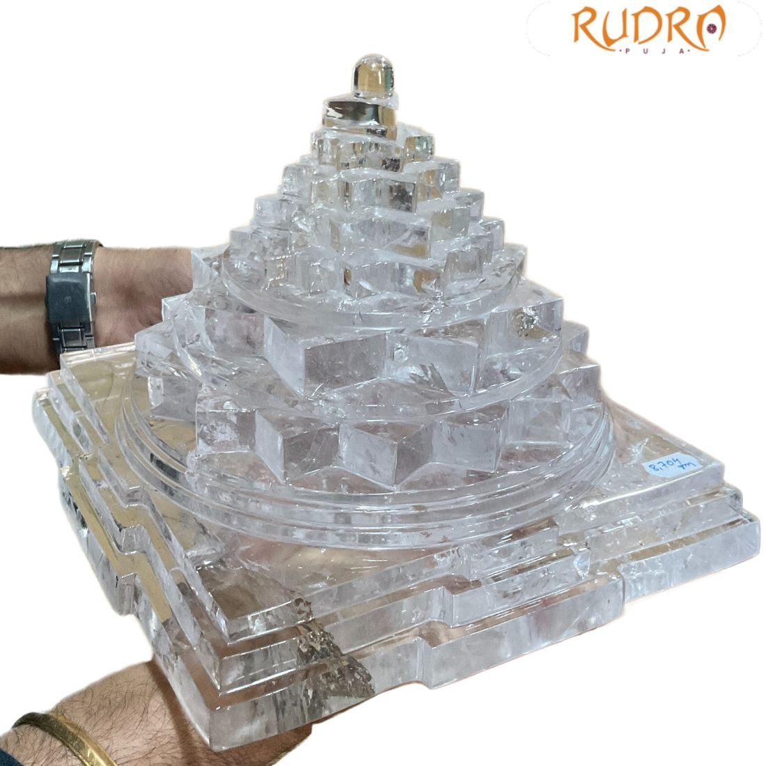 Large Natural Sphatik Shree Yantra - 8 By 9 Inches - (8704 Grams) 5 Big Crystal Shree Yantra - 8 By 9 Inches - (8704 Grams)