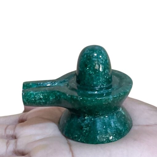 Green Jade Shivling - 2 Inches - ( 98 Grams )