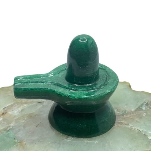 Green Jade Shivling - 2.25 Inch ( 98 Gram )