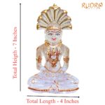 Exclusive Jain Parshwanathji Idol in Sphatik ( Crystal ) 7 inch