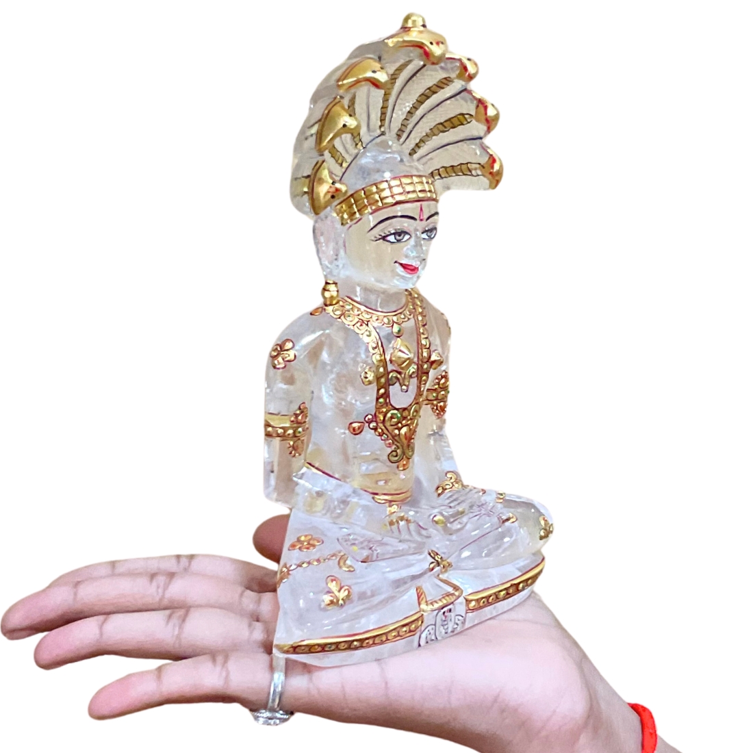 Exclusive Jain Parshwanathji Idol in Sphatik ( Crystal ) 7 inch