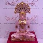 Exclusive Jain Parshwanathji Idol In Rose Quartz 9 Inch