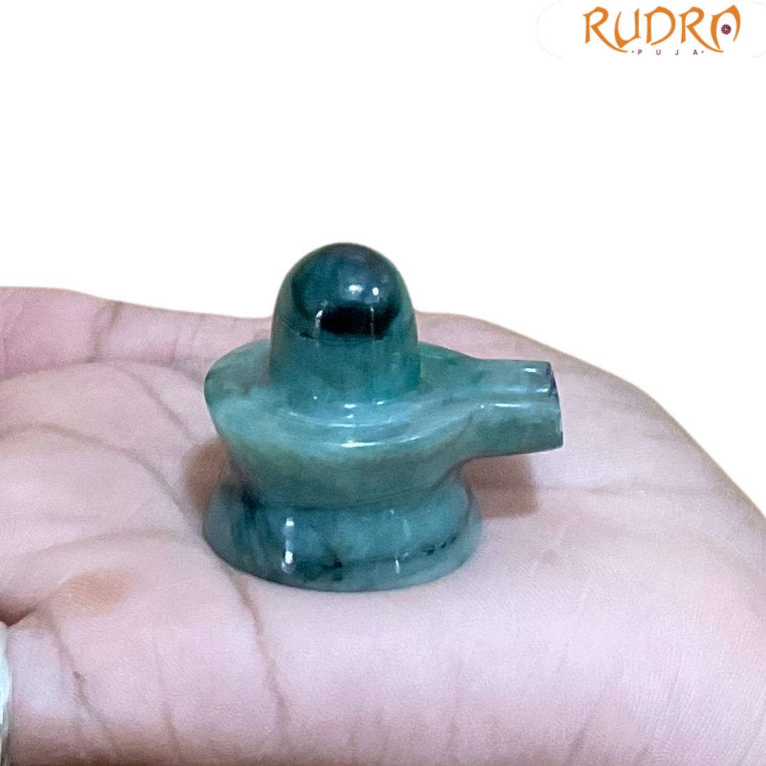 Natural Emerald Shivling - 1.5 Inches - (40 Grams)