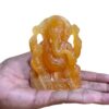 Yellow Jade Ganesh Idol - 4 Inches - (390 Gram)