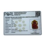 Yellow Jade Ganesh Idol - 4 Inches - (390 Gram)