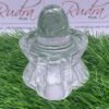 (Aa Quality) Carved Transparent Sphatik Shivling 3.75 Inches 612 Grams
