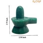 Green Jade Shivling - 2.75 Inch ( 160 Gram )