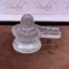 (Aa Quality) Carved Transparent Sphatik Shivling 3.75 Inches 612 Grams
