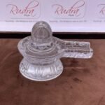 (Aa Quality) Carved Transparent Sphatik Shivling 3.75 Inches 612 Grams