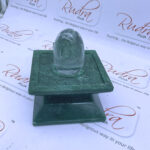 Lab Certified Sphatik Lingam With Green Jade Base ( 5 Inch)