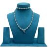 Diamond Cutting Sphatik Mala With Silver Capped - 7 Mm