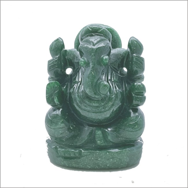 Green Margatha Ganesha 4 Inches (484 Grams)