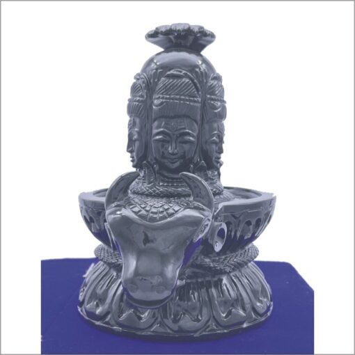 पंचमुखी शिवलिंग / Panchmukhi Shivling In Black Jade ( 7 Inches / 2197 Grams)