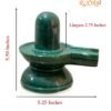 Green Jade Margatha Shivling - 1430 Gram ( 5.50 Inches)