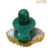 Green Jade Margatha Shivling - 1430 Gram ( 5.50 Inches)