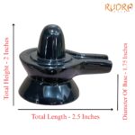 Black Jade Shivling - 132 Grams - (2 Inch)