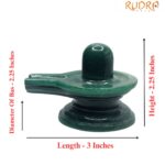 Green Jade Maragatha Shiv lingam - 2.25 Inches - (180 Grams)