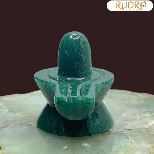 Green Jade Shivling - 2 Inch ( 85 Gram )