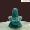 Green Jade Shivling - 2.25 Inch ( 133 Gram )
