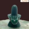 Green Jade Shivling - 2.50 Inch ( 122 Gram )