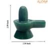 Green Jade Shivling - 2.50 Inch ( 122 Gram )