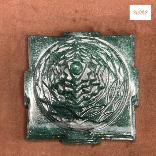 Green Jade m Shri Yantra