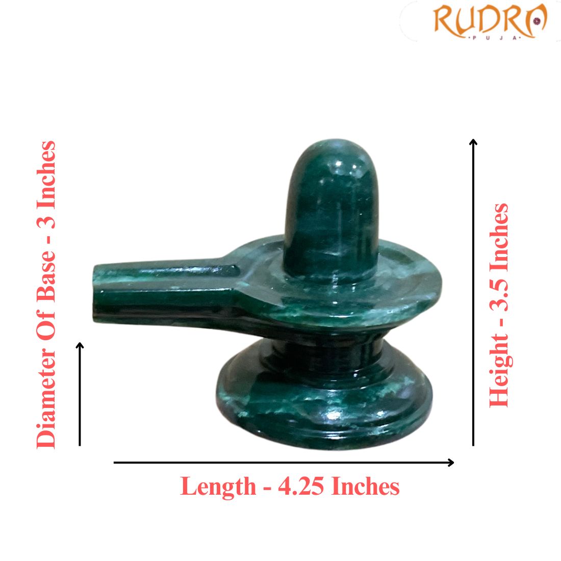 Green Margatha Shivling - 3.5 Inches (447 Grams )