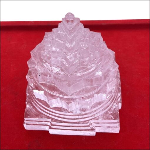 Sphatik Crystal Shri Yantra 1198 Grams (4.5 Inches)