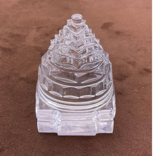 Sphatik Crystal Shri Yantra 145 Grams (2.5 Inches)