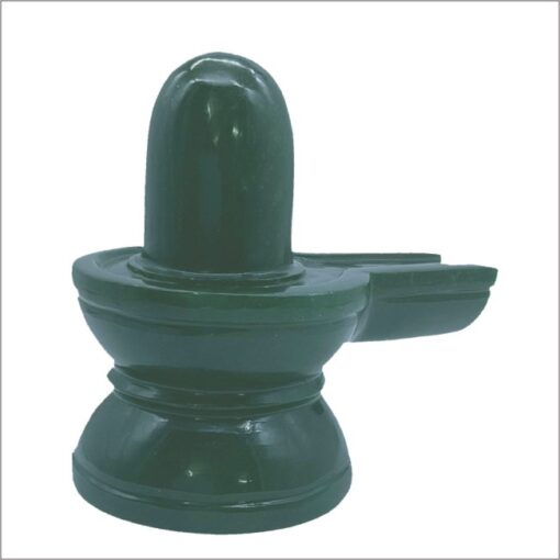 Green Jade Stone Shivling 2495 Gms ( 7 Inches )
