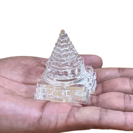 Natural Sphatik Shree Yantra – 2.25 Inches – (117 Grams)