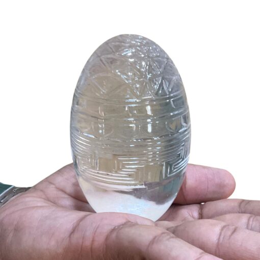 Sri Chakra Spatika Lingam - 4 inches ( 518 Grams )