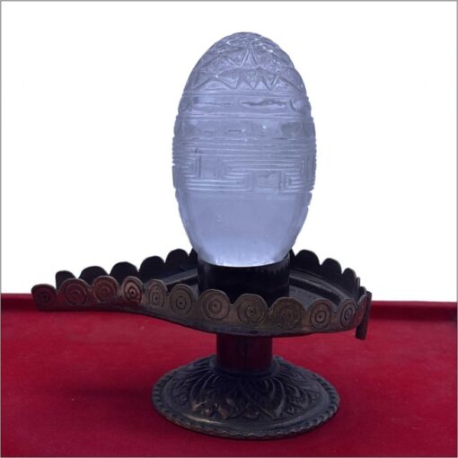 Sri Chakra Spatika Lingam - 4 Inches ( 519 Gms )