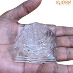 Crystal Sphatik Shree Yanta - (249 Grams ) - 2.50 Inches