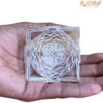 Crystal Sphatik Shree Yanta - (249 Grams ) - 2.50 Inches