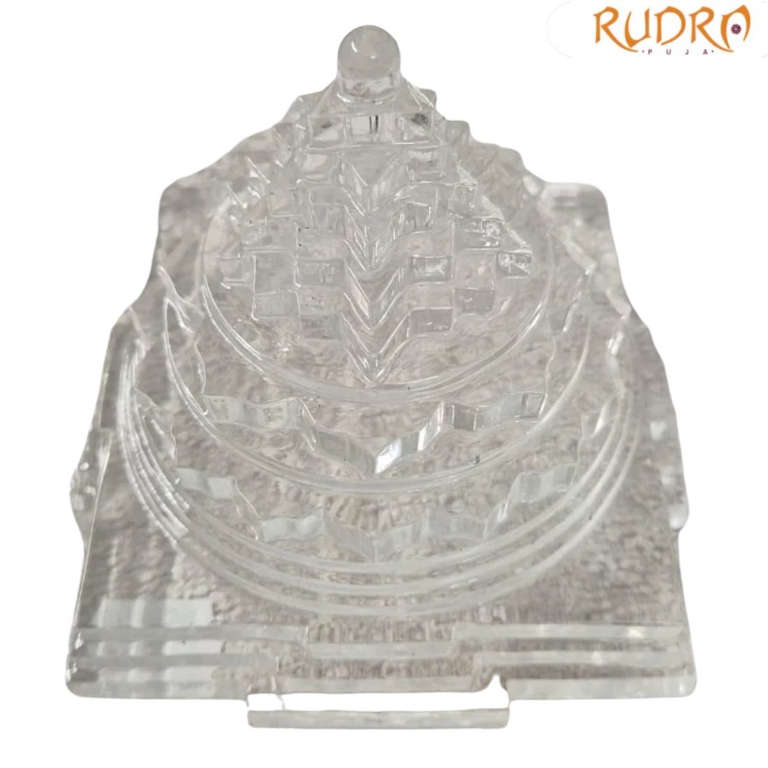 Crystal Sphatik Shree Yanta - (895 Grams ) - 4.25 Inches