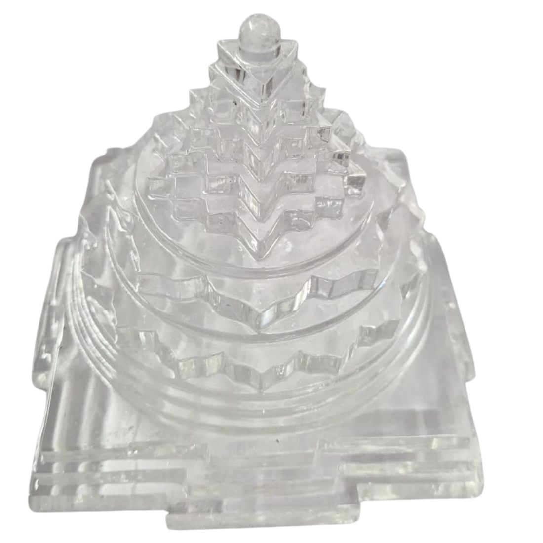 Crystal Sphatik Shree Yanta - (895 Grams ) - 4.25 Inches