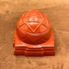 Ganesha Yantra In Red Jasper Stone - 2.25 Inches 298 Gms Up C