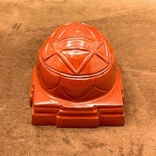 Ganesha Yantra in Red Jasper Stone - 2.25 inches 298 gms UP C