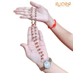 Silver Capped Rudraksha mala - 8MM (54 beads)